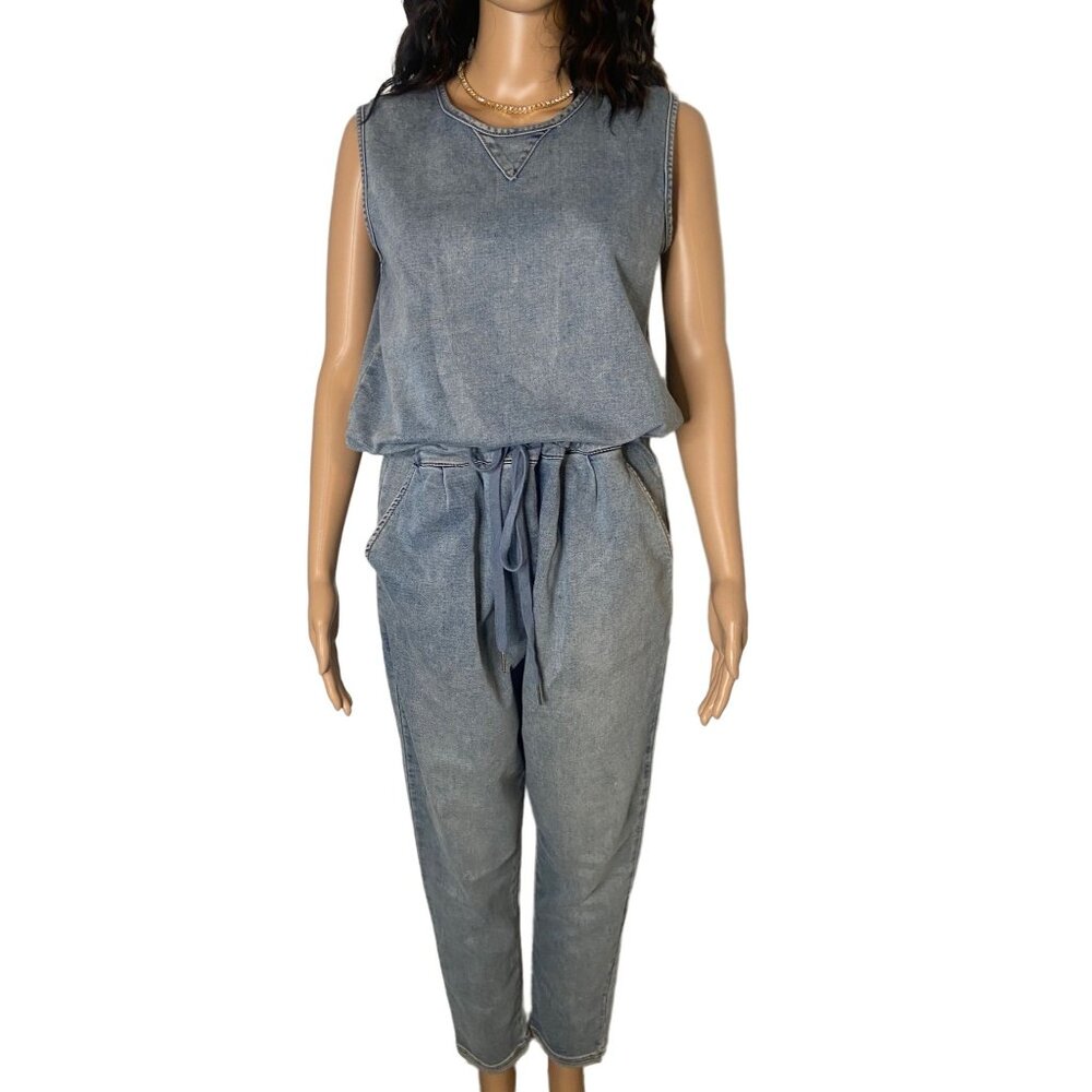 Joe's Jeans The Marnie Denim Sleeveless Jumpsuit Blue Size S - Picture 5 of 9